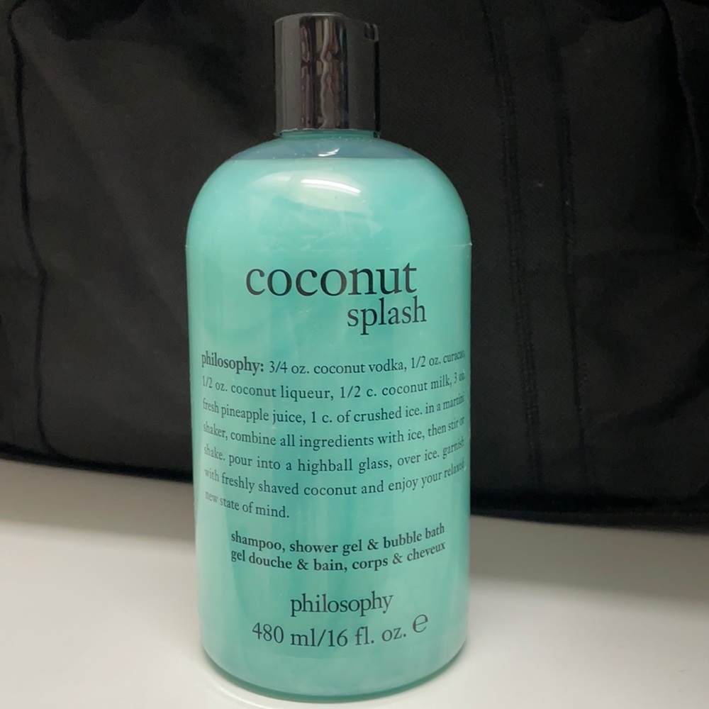 NEW Philosophy Coconut Splash shampoo, shower gel & bubble bath 16 oz